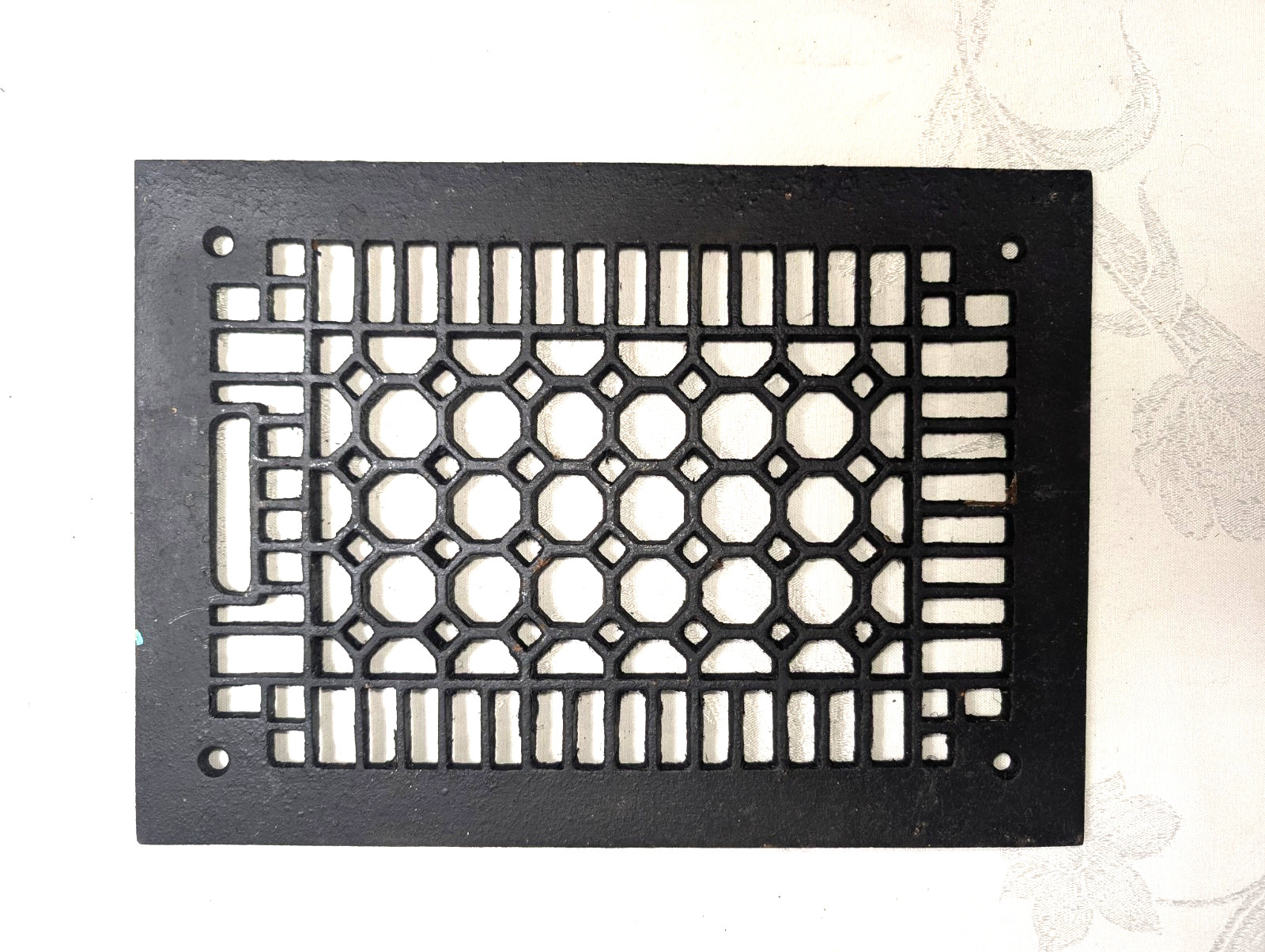 Antique Cast Iron Heat Register Floor or Wall Grate  13 5/8”x 9 3/4”