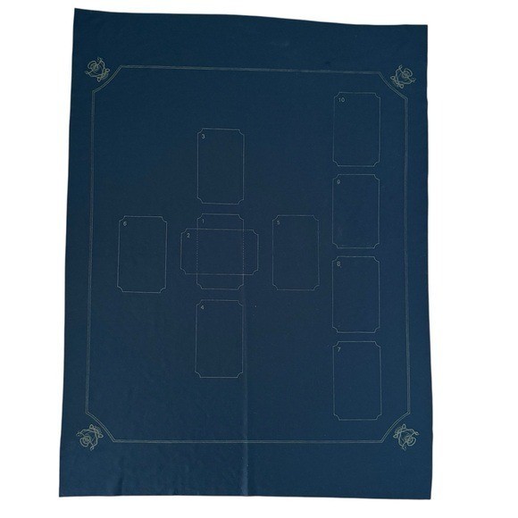 Vintage Celtic Cross Spread Tarot Card Reading Black & Gold Cloth