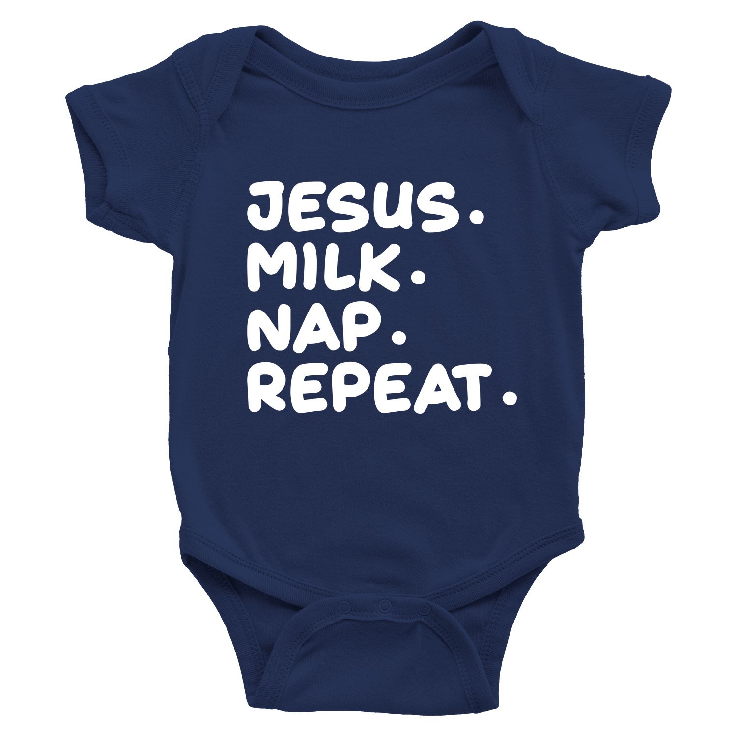 Christian Baby Jesus Milk Nap Repeat Baby Bodysuit Romper shower Gift Newborn