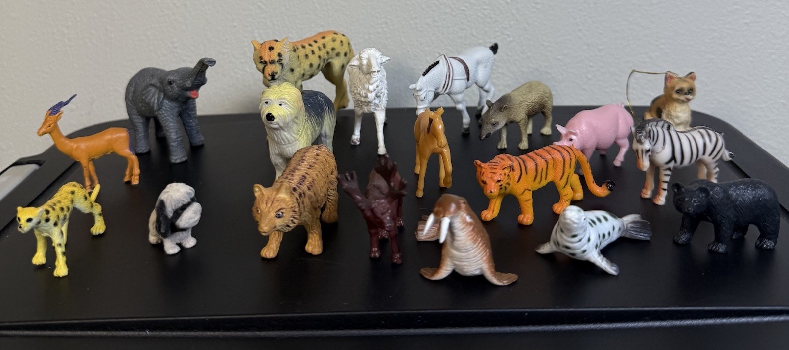 Lot 20 Vintage Plastic Rubber Zoo Farm Jungle Safari Toy Animals Cheetah Pig Dog