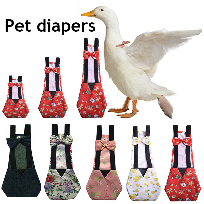 Pet Chicken Duck Diaper Washable Animal Clothes Adjustable Diapers with Tie