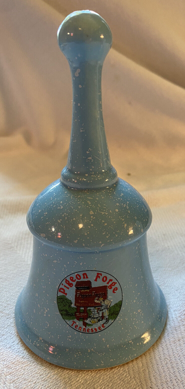 PIGEON FORGE SOUVENIR PORCELAIN BELL  9” tall (FREE SHIPPING)