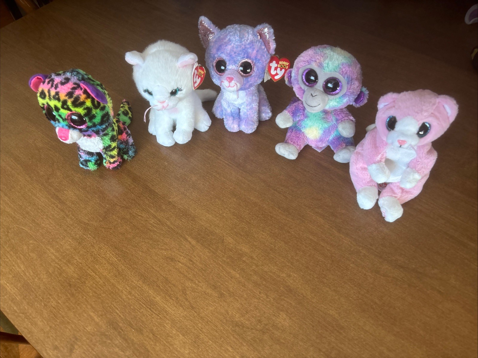 Lot of 5 TY Beanie Boos & Silk Collection Plush 2 With Original Tags