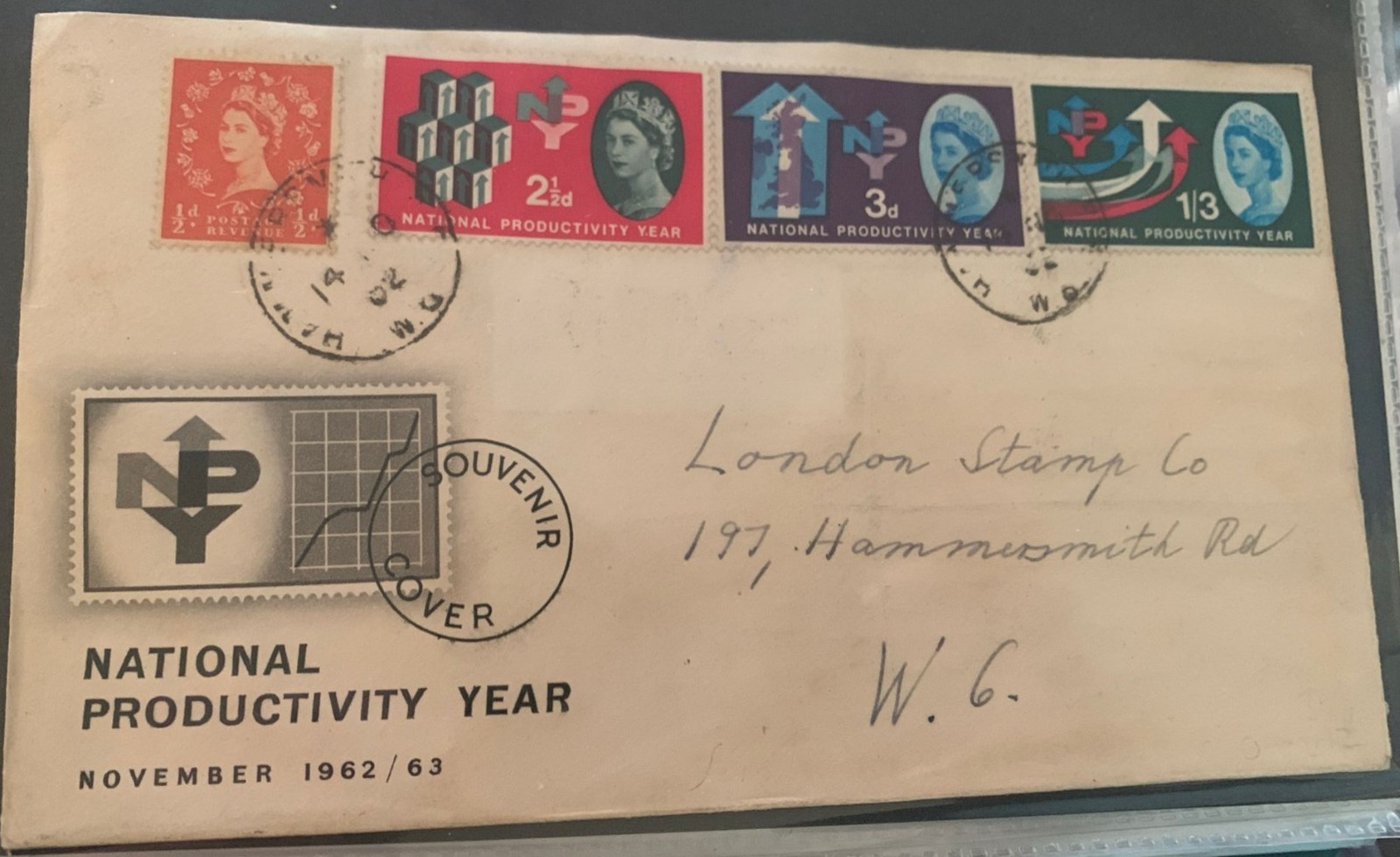 British First Day Cover - National Productivity Year November 1962/1963