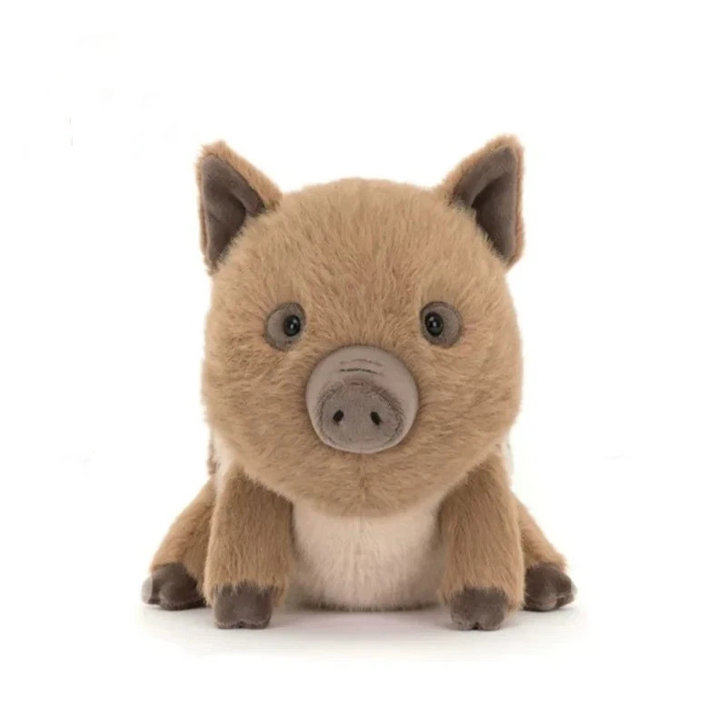 15cm Cartoon Swinley Wild Boar Plush Toy Cute Brown Striped Pig Stuffed Animal