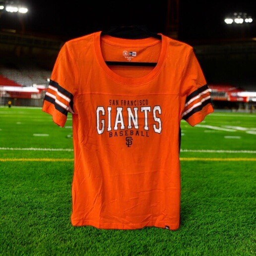 San Francisco Giants Baseball Tee Womens Size Medium Orange Short Sleeve T Shirt