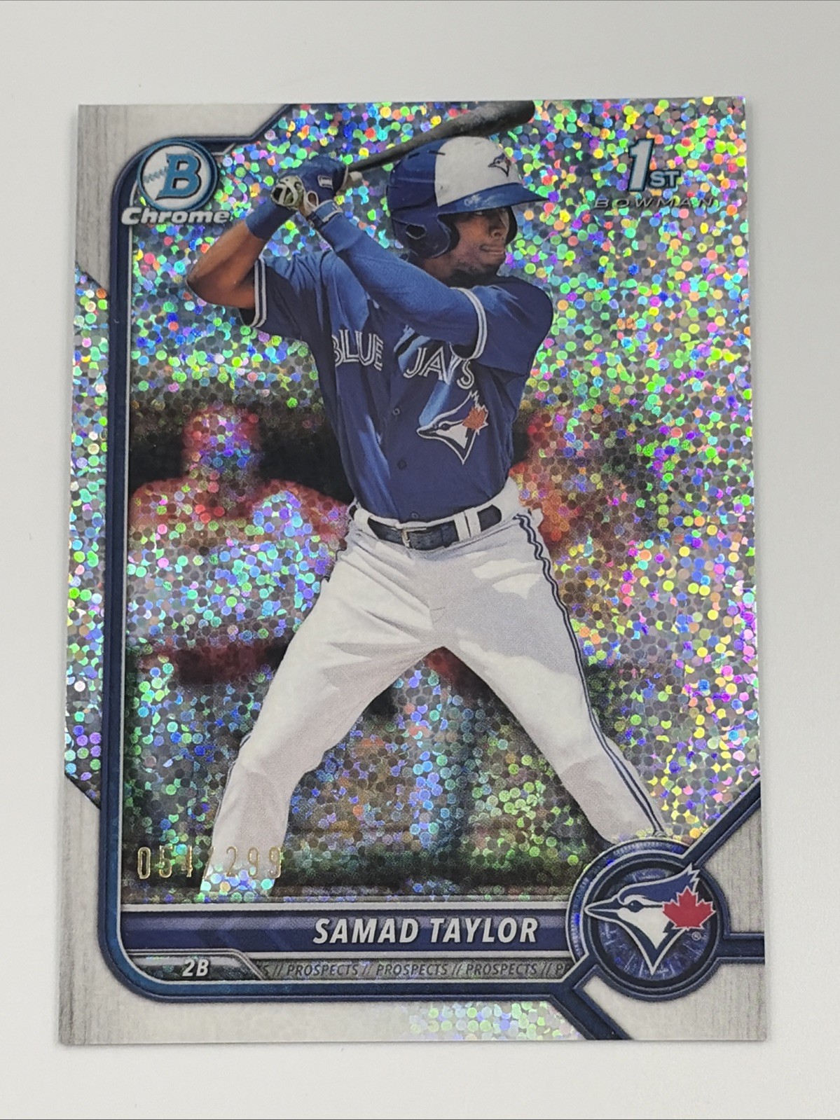Samad Taylor 2022 Bowman Chrome Prospects #BCP-92 1st Speckle Refractor /299
