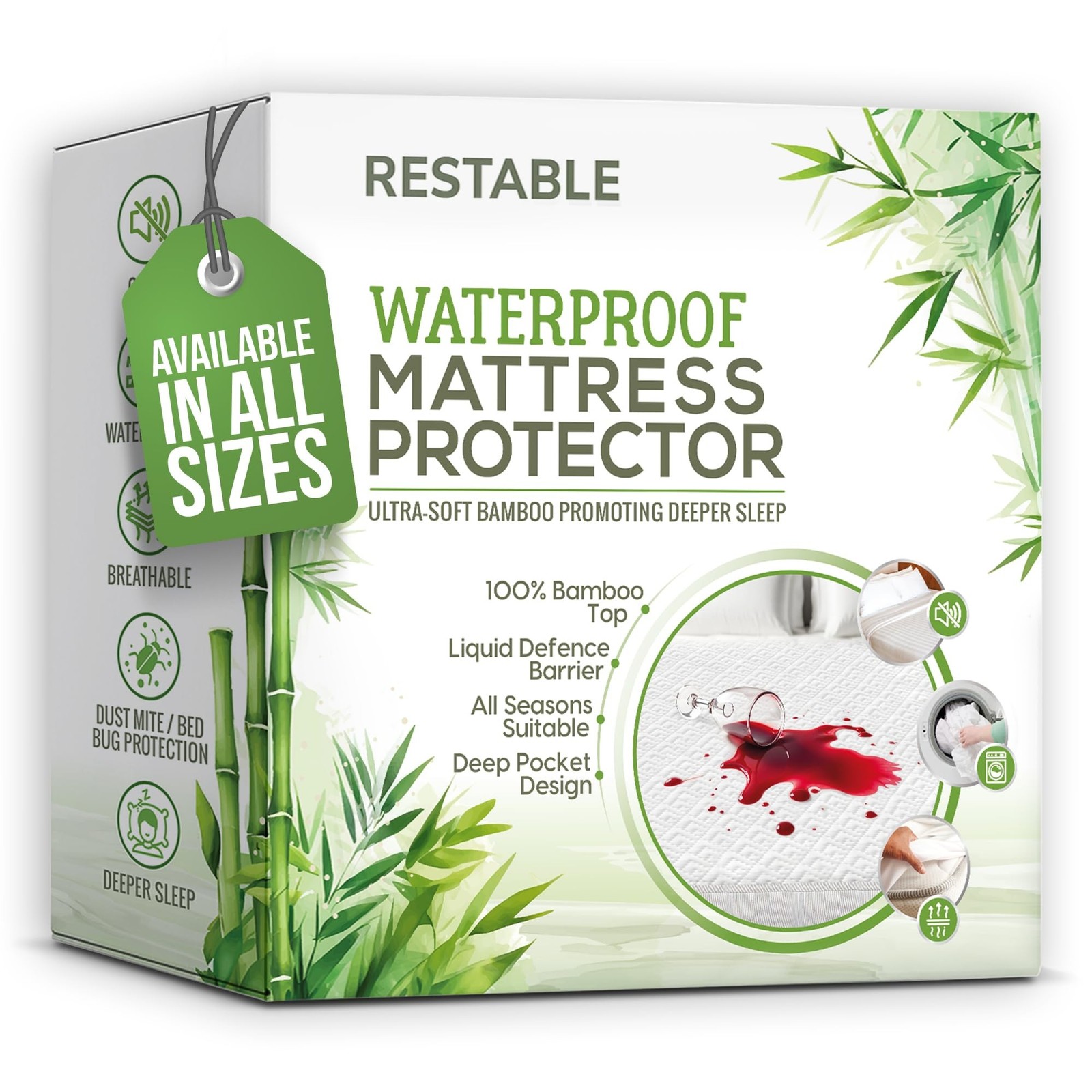 Luxury XL Twin Mattress Protector | 100% Waterproof Mattress Protector & 100%...