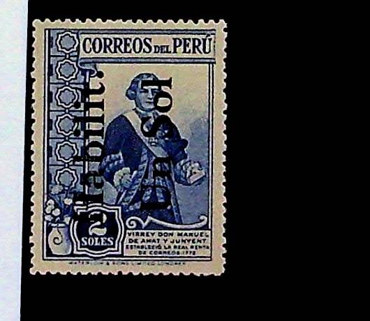 PERU Sc 374 NH ISSUE OF 1937 - OVERPRINTS - (RM26)