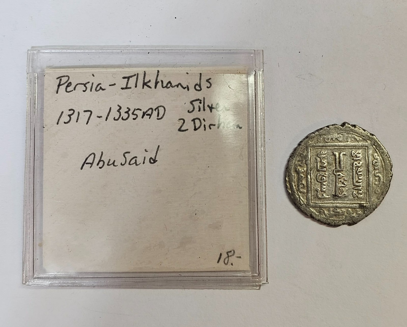 Islamic Ilkhanids 1317-1335 AD Silver 2 Dirham Abu sa'id- S223