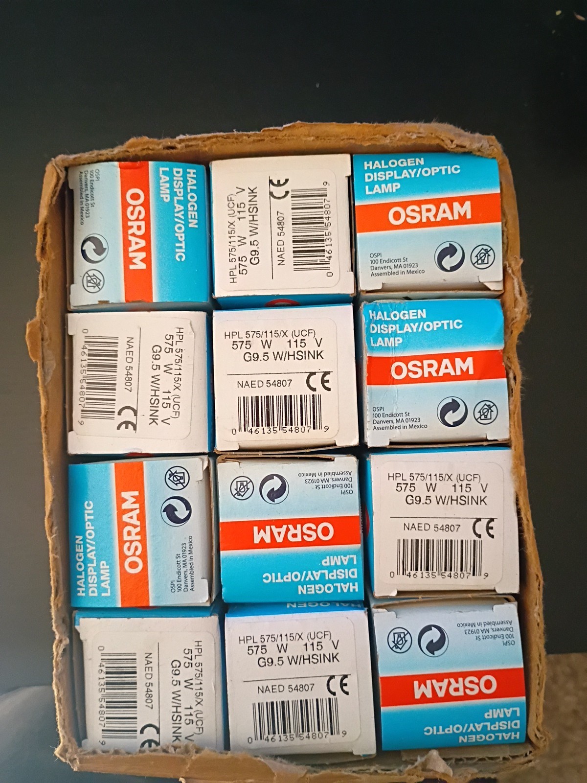  OSRAM HPL575/115/X Source four Lamps Lot Of 12