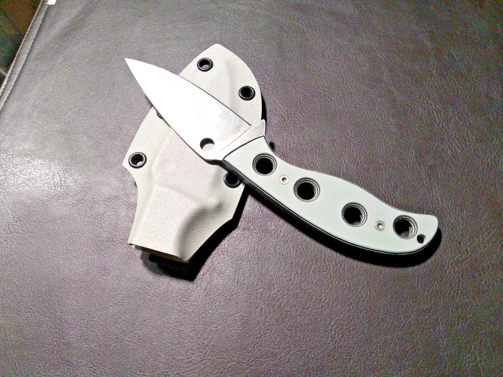 Spyderco Mule team Custom handle Scales and Sheath kit "Battleship +"