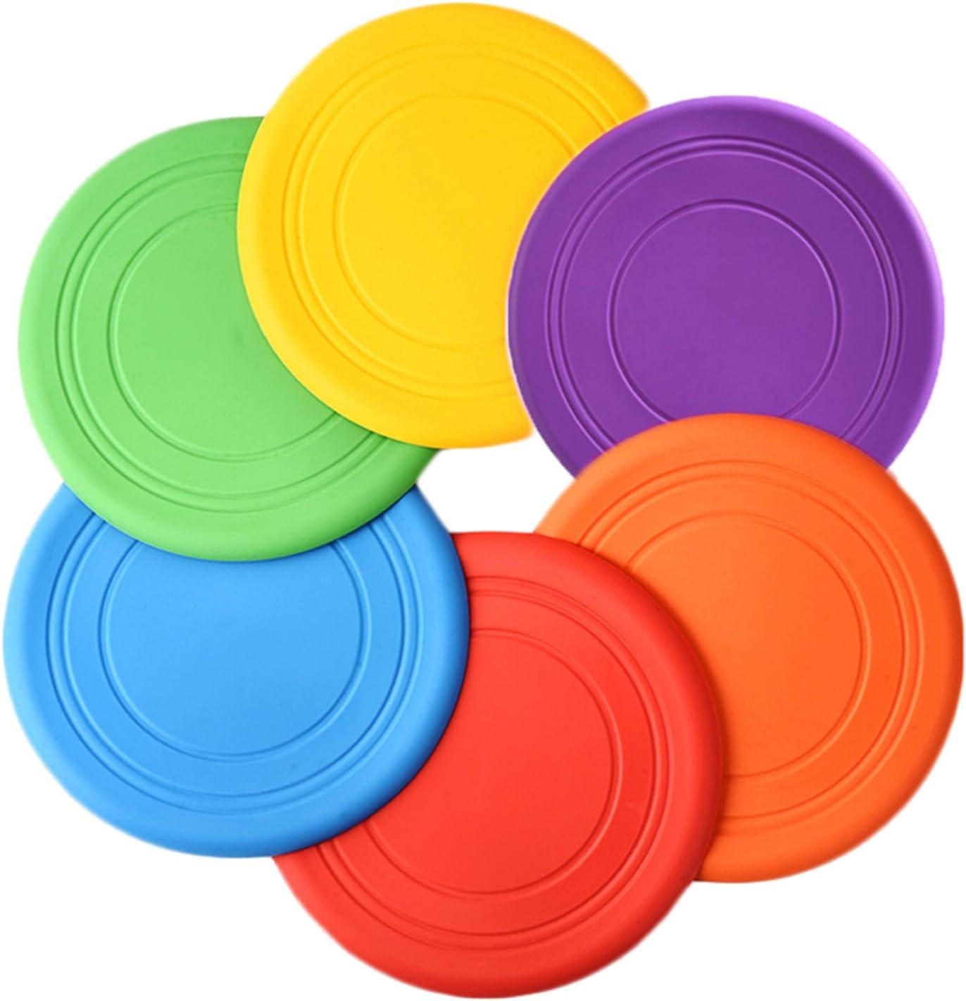 New Kids Flying Disc Toy Soft Silicone Outdoor Lawn Game 6 Pack Fast Shipping