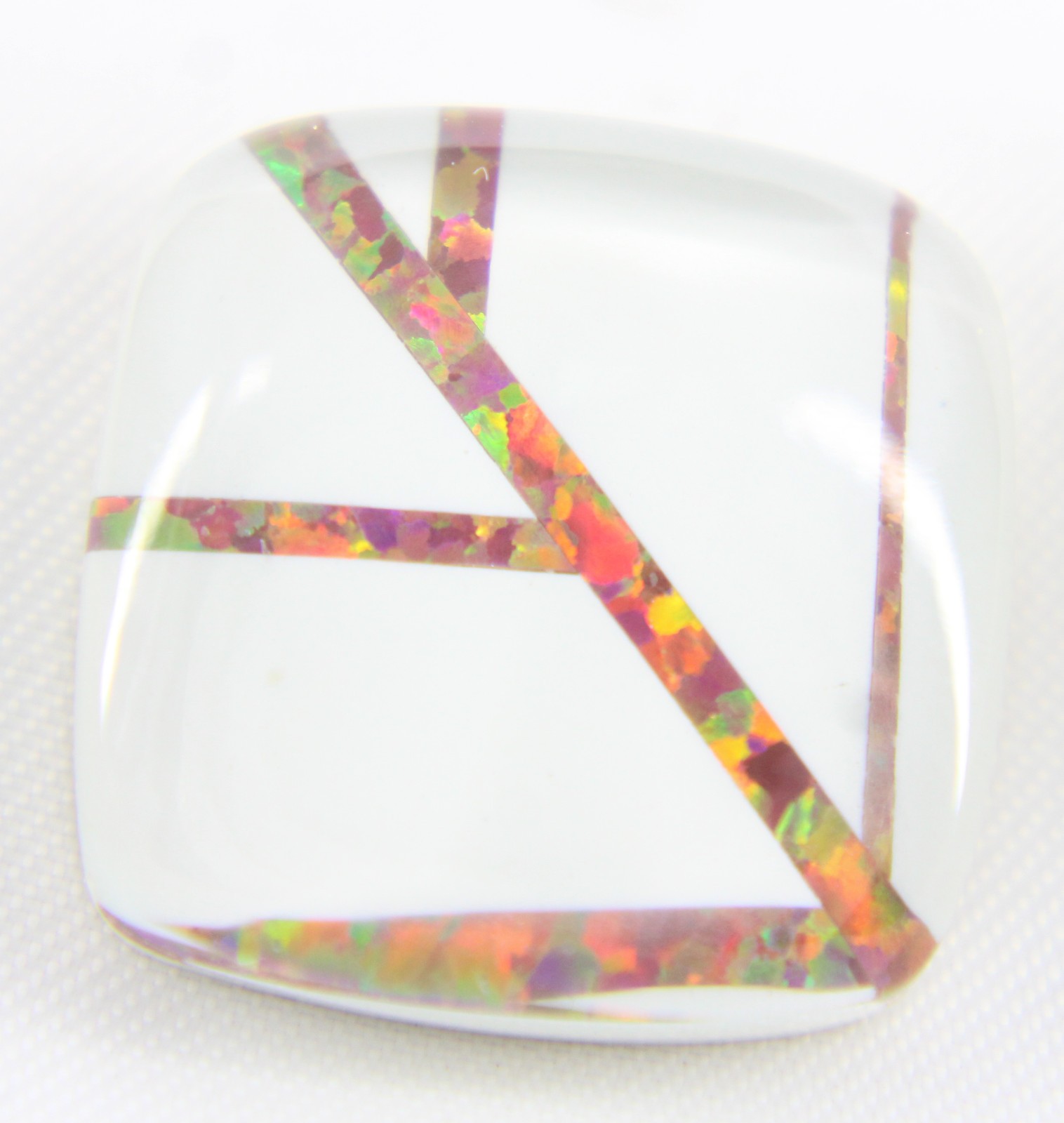 16.45 Ct Cabochon Cut Fire Opal Triplet Loose Gemstones Certifed