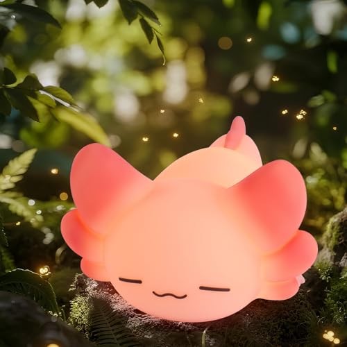  Axolotl Gifts Baby Girl Colorful Squishy Night Light for Kids with AR-Axolotl