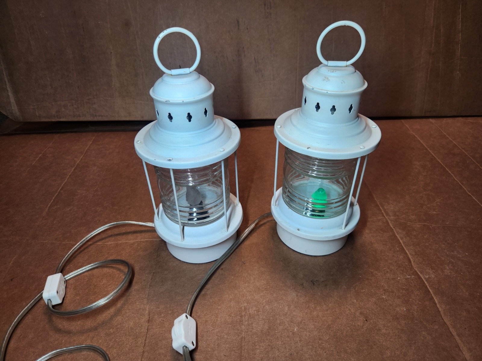 Replica Ship Lanterns With Clear Glass Qty 2