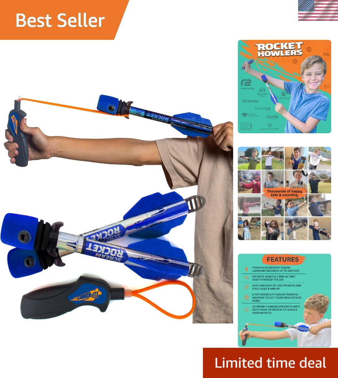Toy Rocket Launcher for Kids: Best Outdoor Toys Slingshot Rockets Launchers A...
