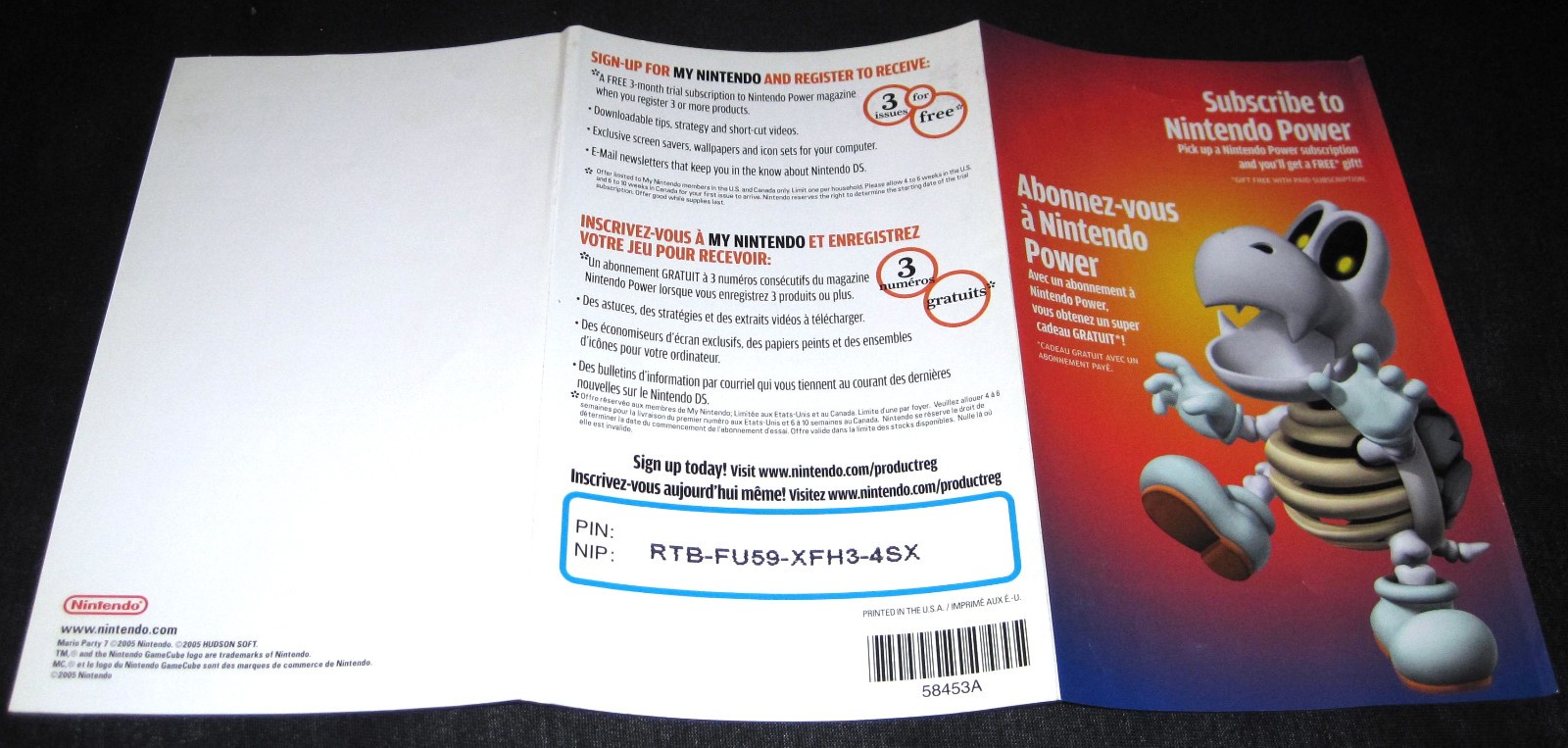 Mario Party 7 - Nintendo Power Insert Only (Nintendo Gamecube)