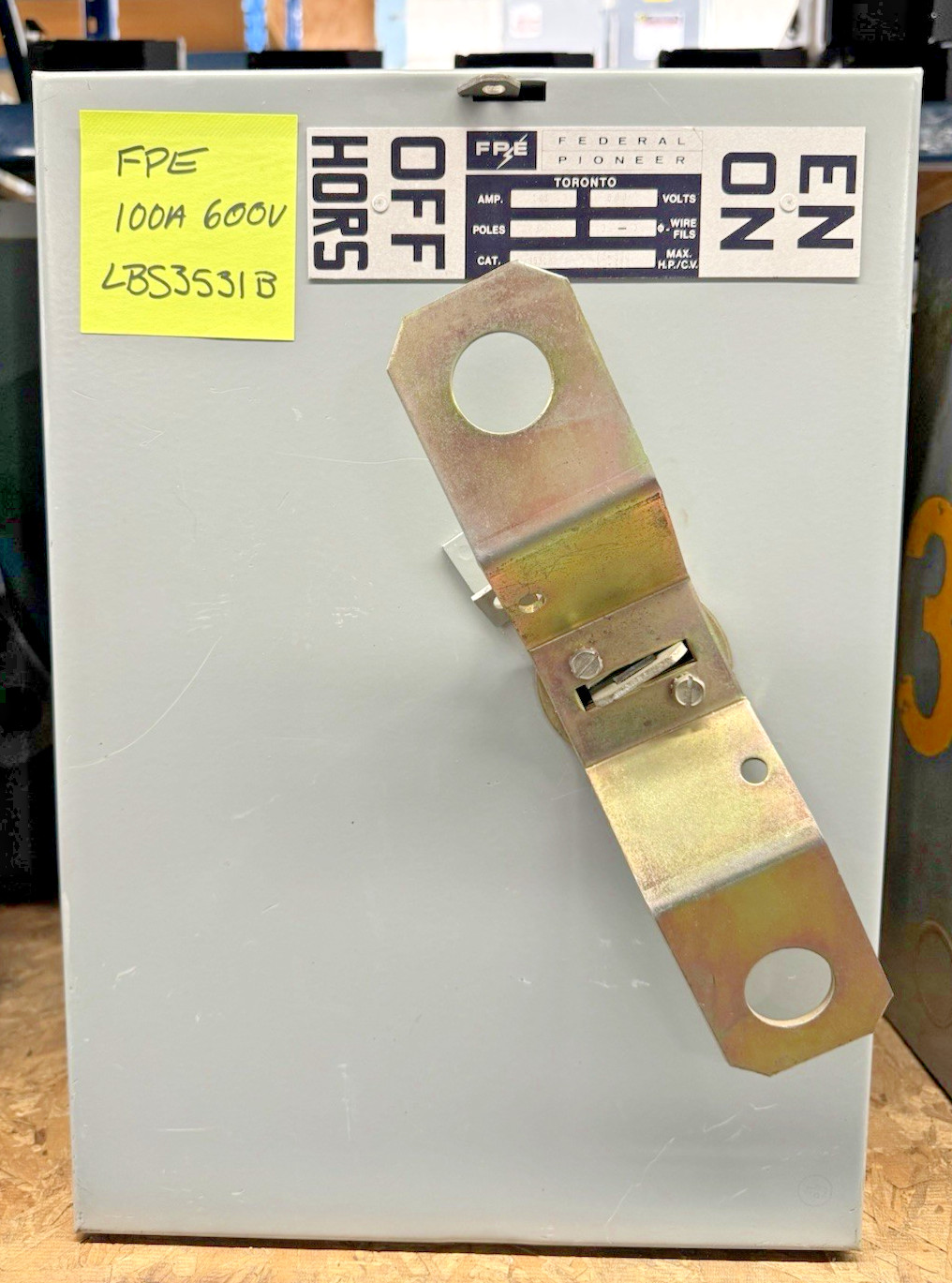 FPE LBS3531B 100A 600V 3Ø 3W Fusible Federal Pioneer Bus Plug *GUARANTEED*