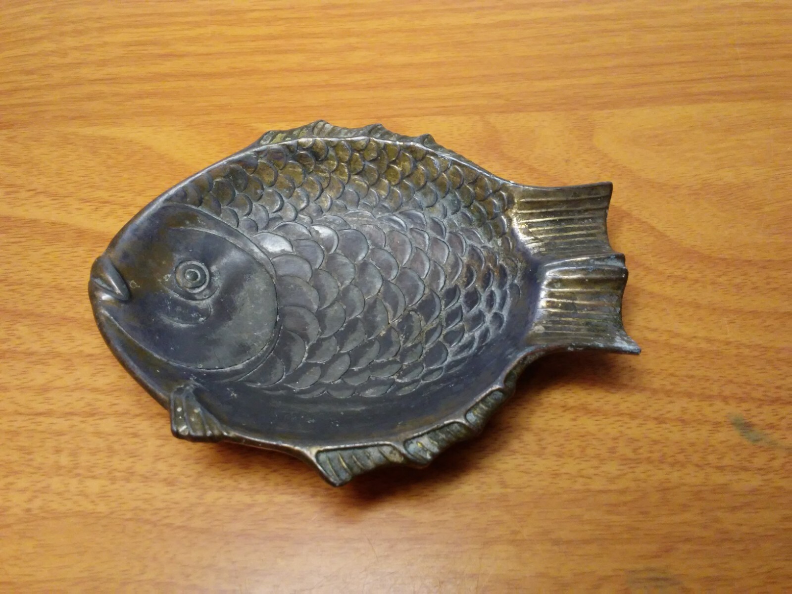 Jennings Brothers Pewter Fish Ashtray J.B. 472 Vintage Antique Art Deco