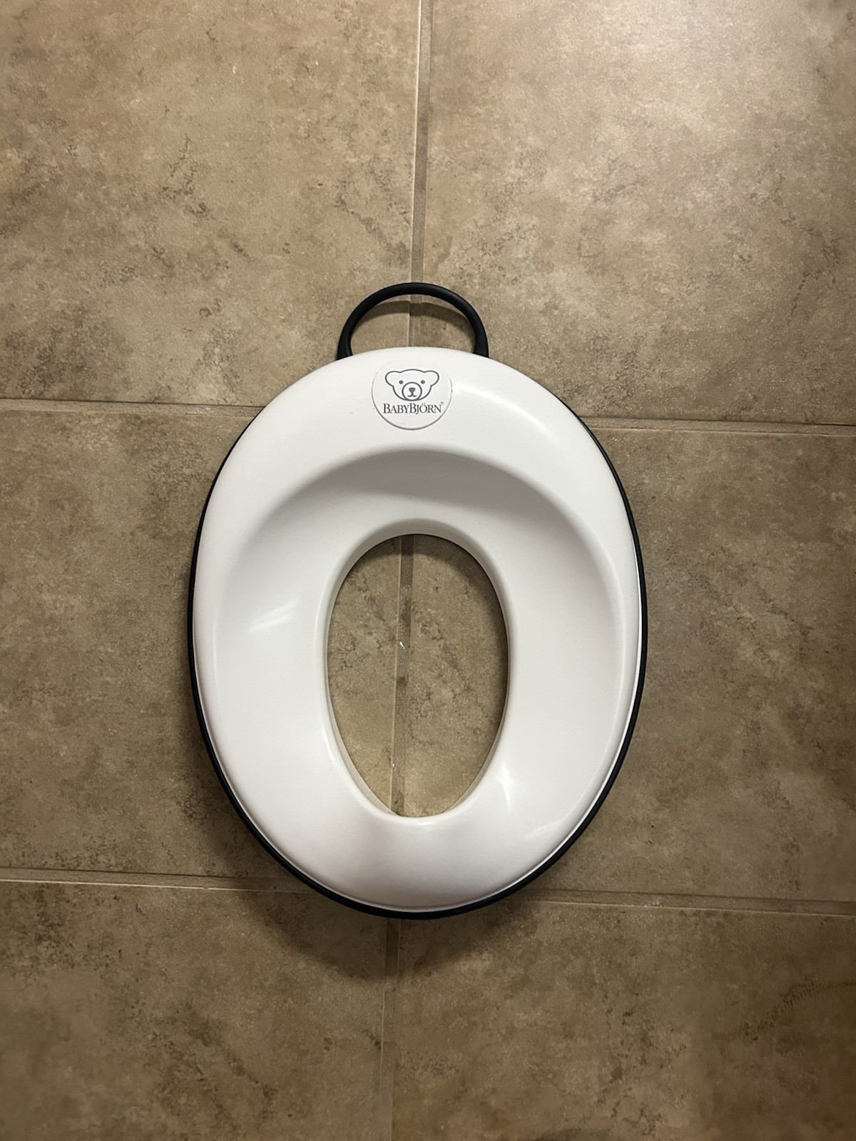 BABYBJORN Toilet Trainer, White/Gray - Potty Training Seat for Toddlers