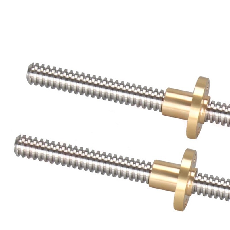 1pc 8mm T8 Lead Screw 2mm Pitch Stepping Motor 100mm-500mm Shaft 3D Printer DIY