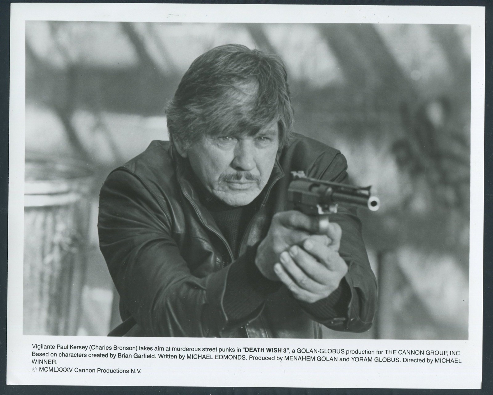 CHARLES BRONSON in Death Wish 3 '85 GUN AIMING