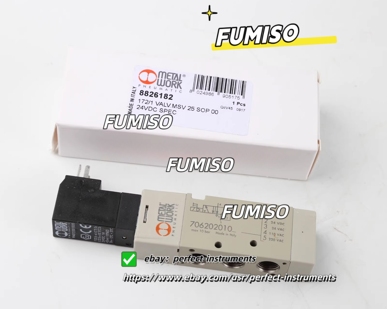 1pc Italian METAL WORK solenoid valve 706202010 24VDC#pre