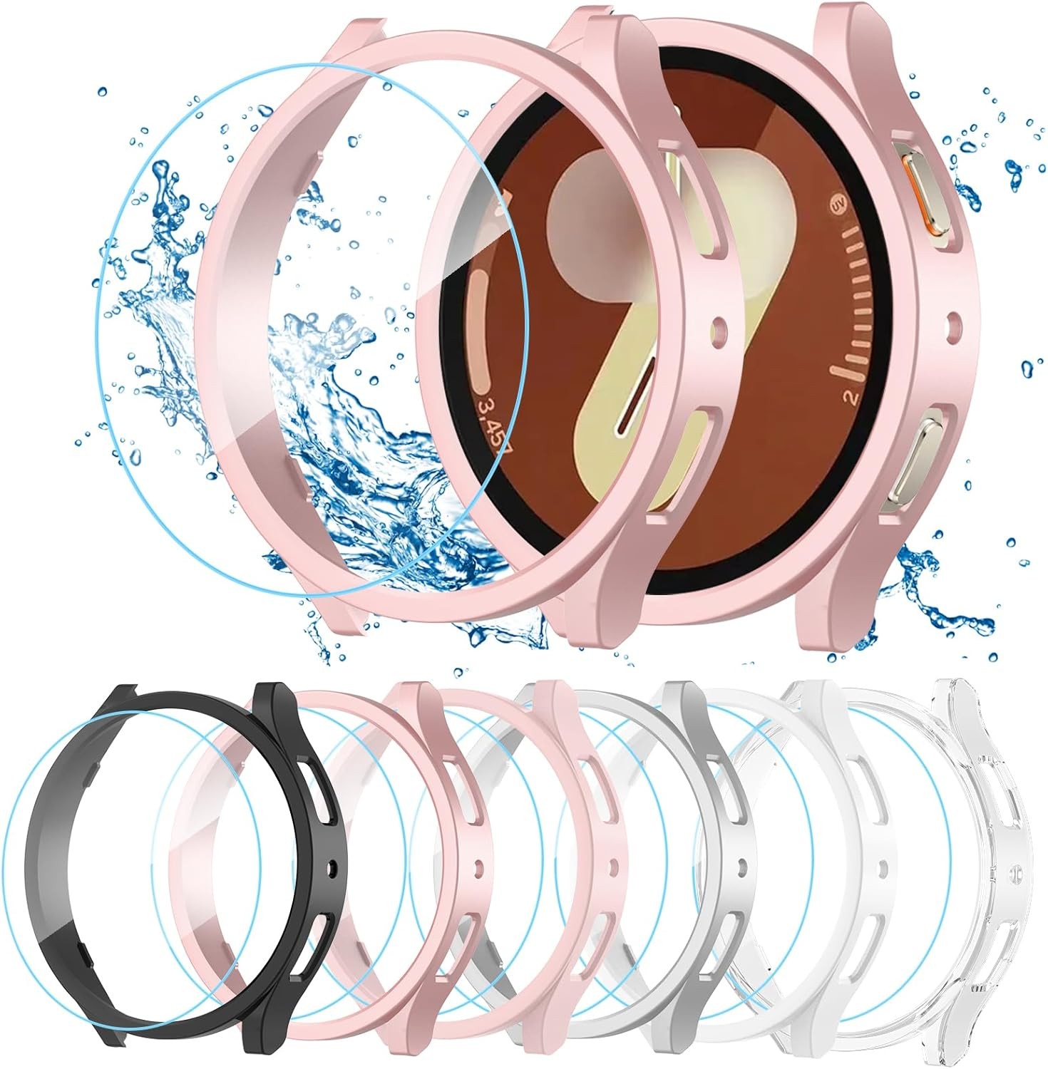 6+6 Pack Screen Protector Case Samsung Galaxy Watch 7 40mm