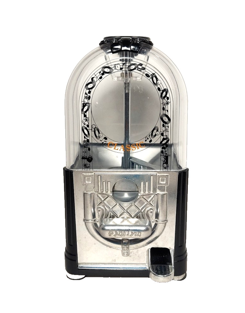 Gumball Machine Carousel Jukebox 9.5" Candy Dispenser Machine Black Coin Bank