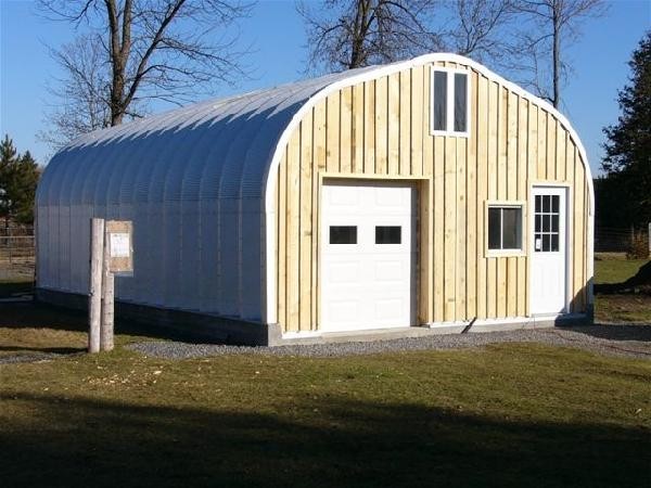 25x24x13 Engineered Steel Building Kit | DuroSPAN Clear-Span Arch Open Ends DIY