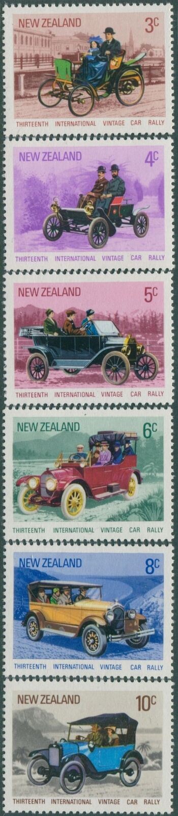 New Zealand 1972 SG972-977 Vintage Car Rally set MNH