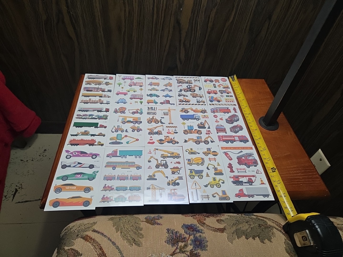 30 Sheets Kids Temporary Tattoos Automotive Theme.