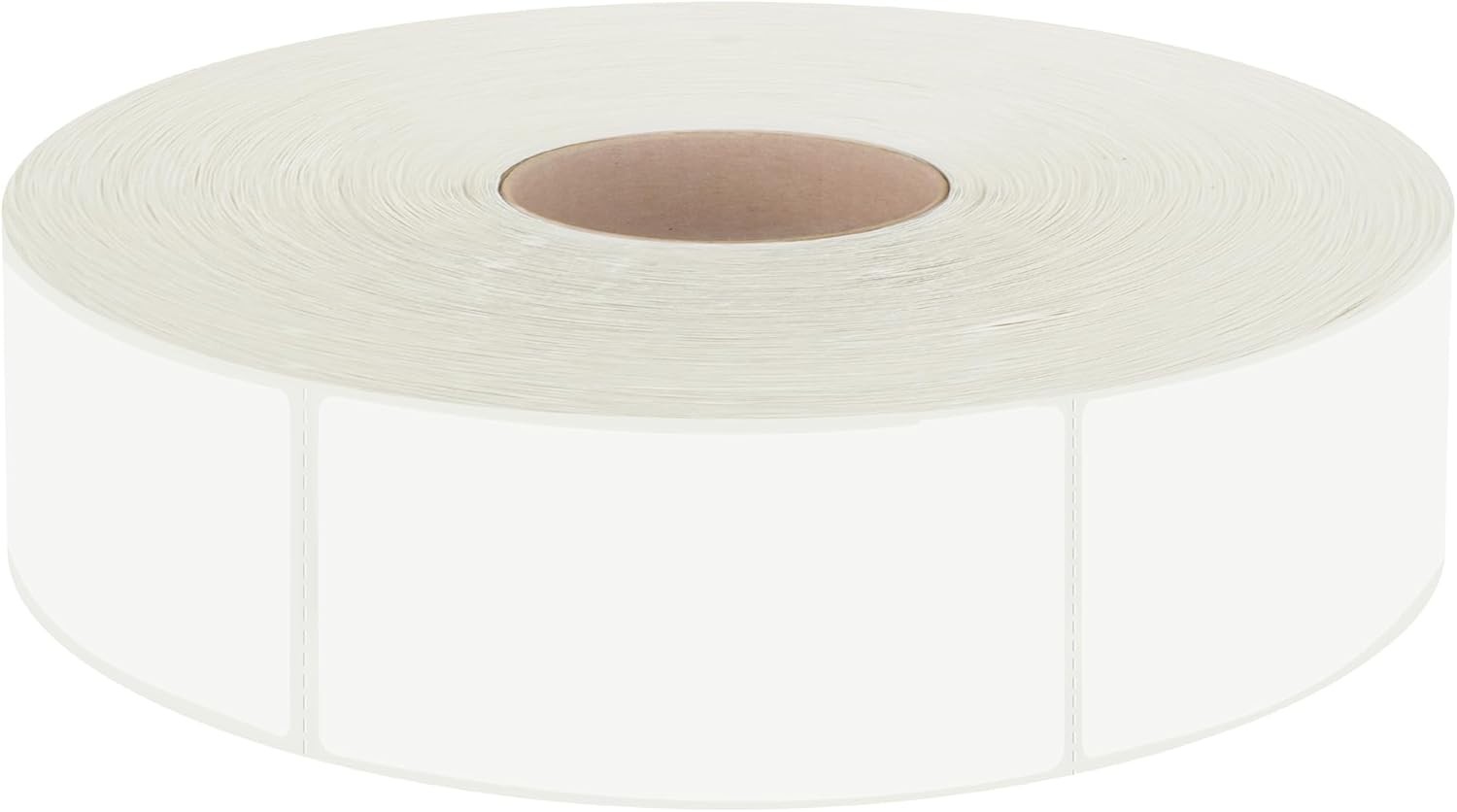 600 PCS Rectangular Stickers, Blank Write on Labels Self-Adhesive Roll White