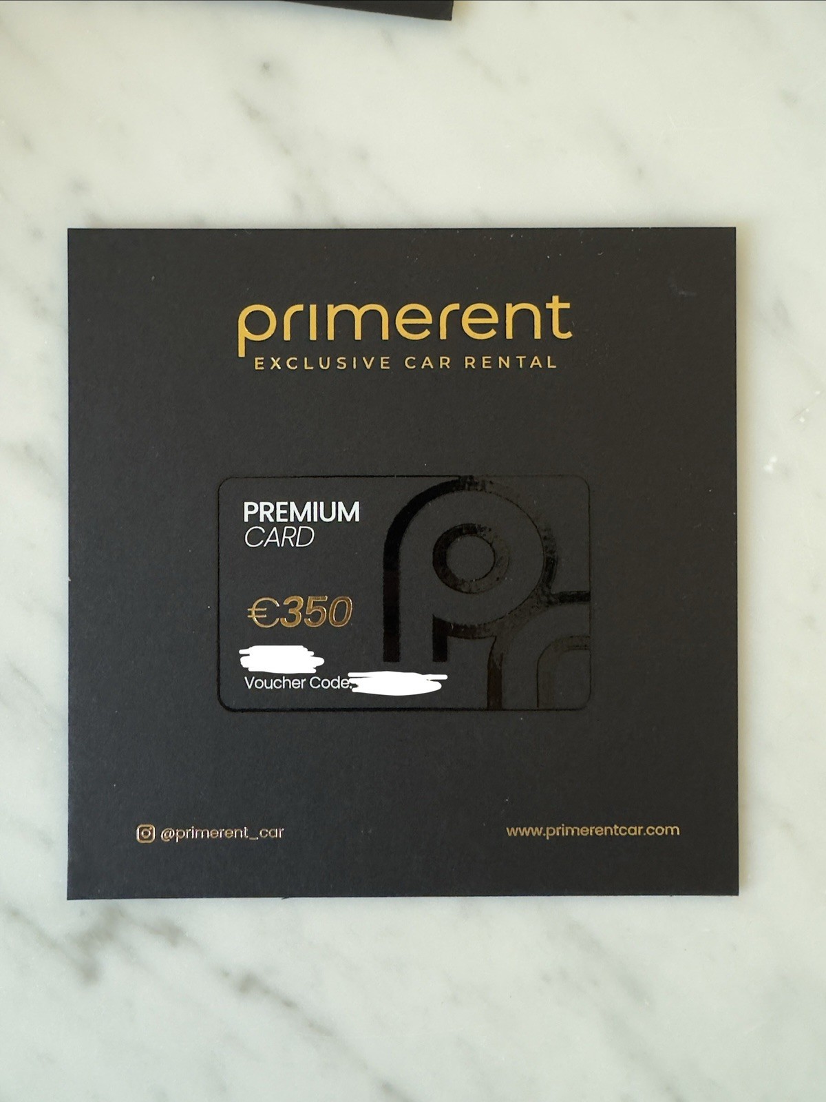 Prime Rent Voucher €350 — Exclusive Car Rental