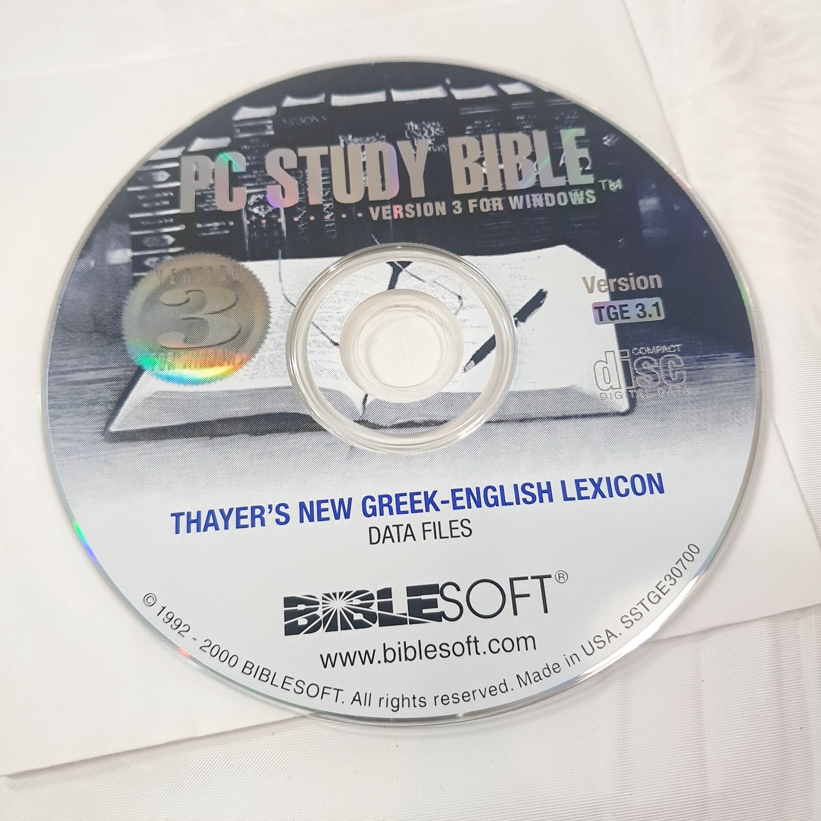 PC Study Bible Biblesoft V3 CD Thayer's New Greek-English Lexicon Data files