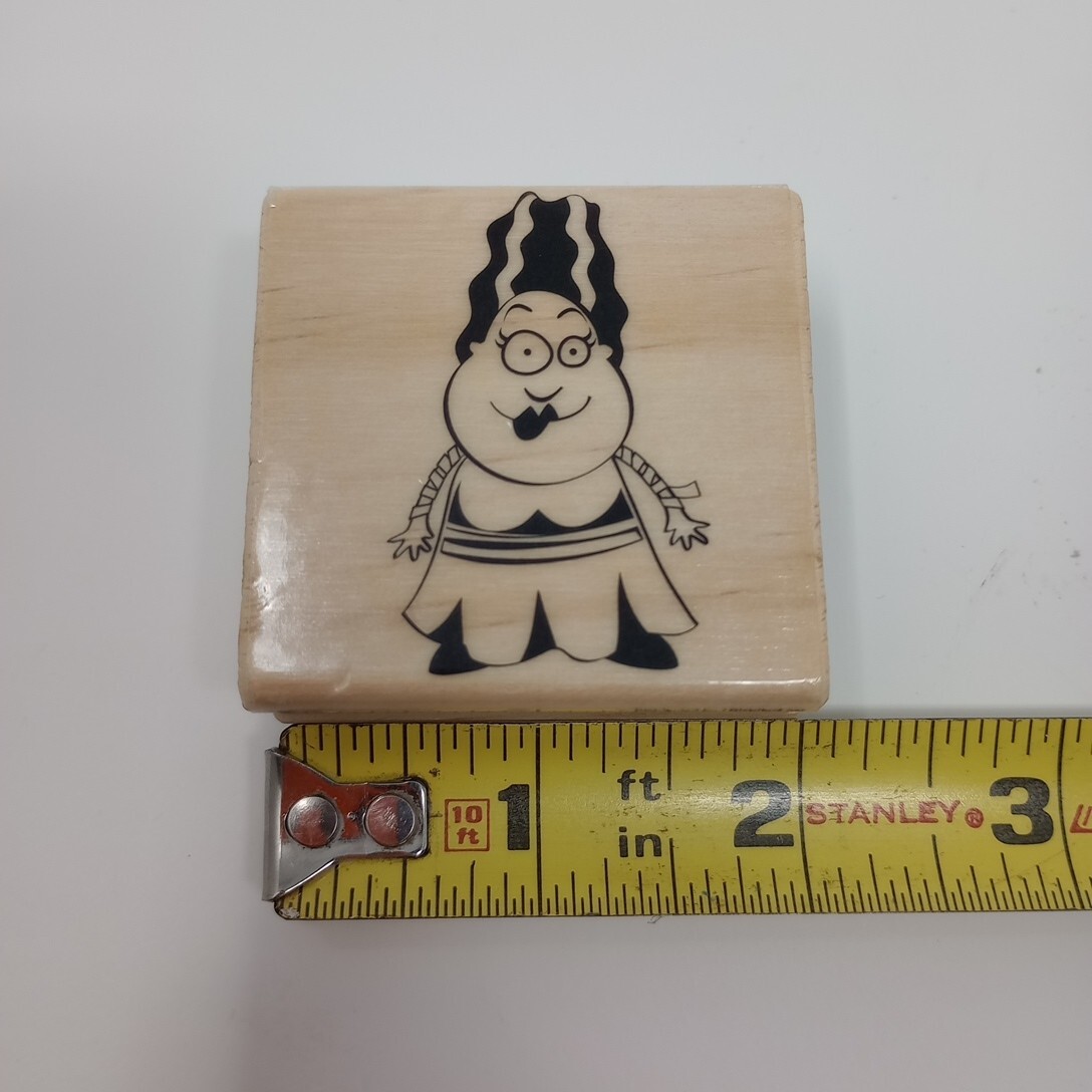 Craft Smart Bride Of Frankenstein Halloween 143413 Wood Mounted Rubber Stamp