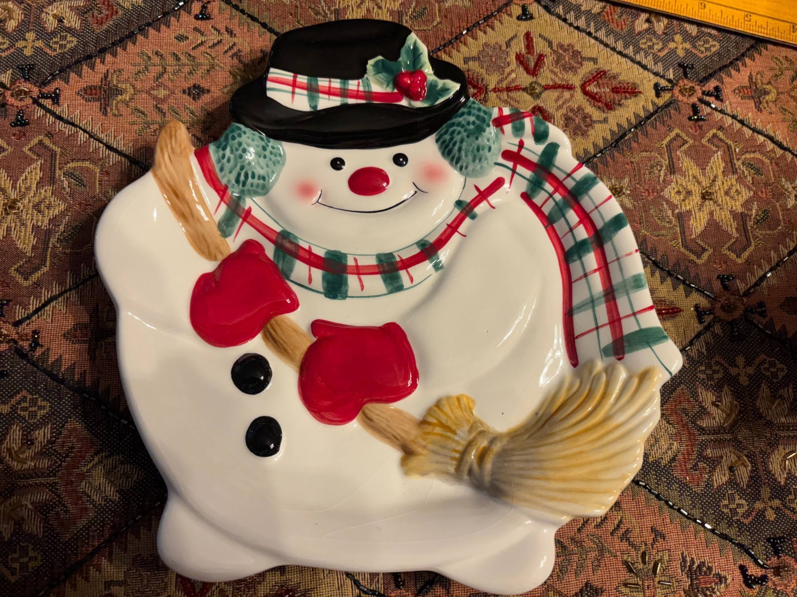 Christmas collectors plate Snowman