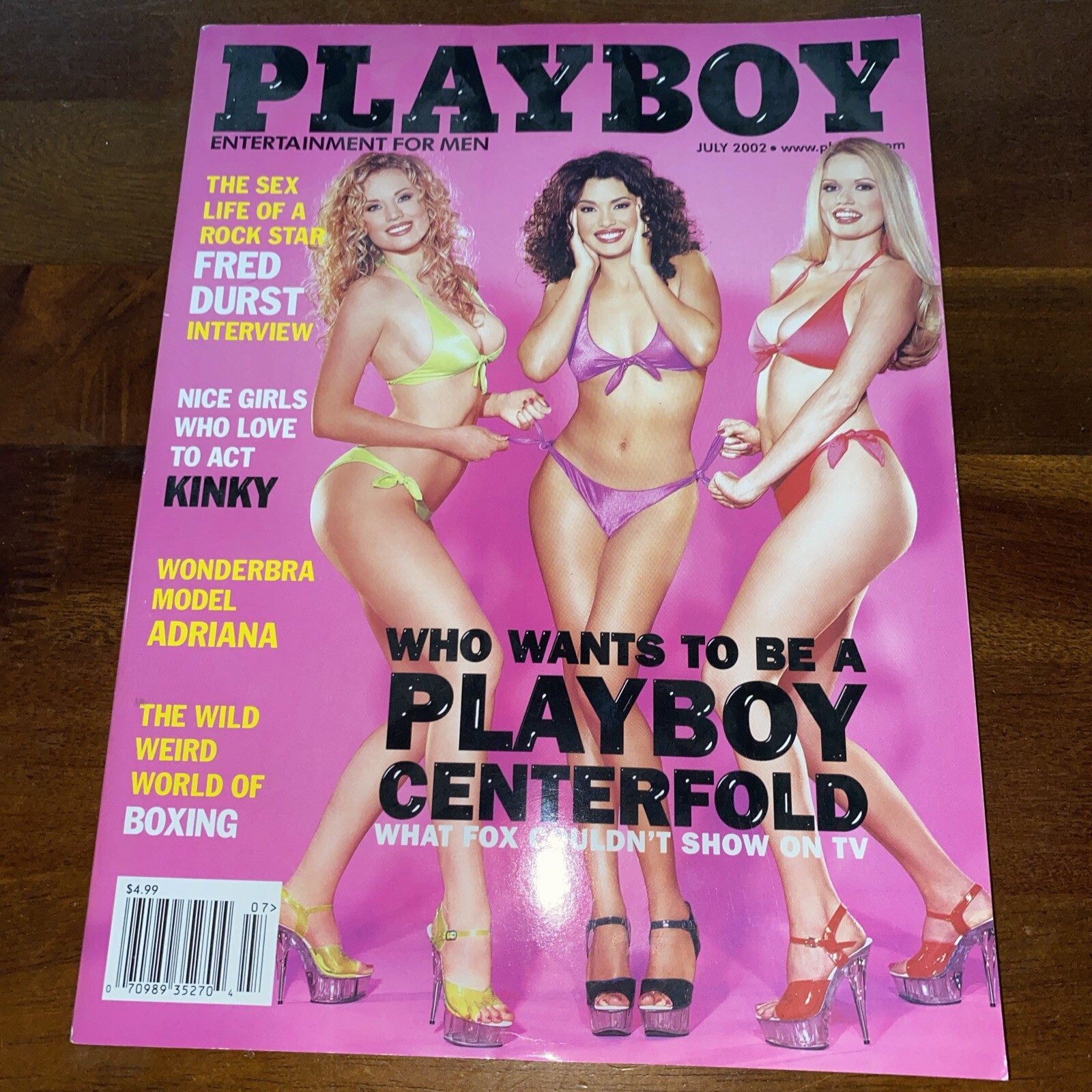 Playboy Magazine July 2002 "Who Wants to Be a Playboy Centerfold" PINK