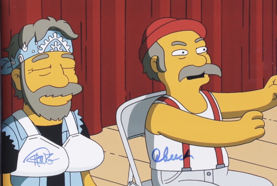 Cheech & Chong THE SIMPSONS Autographed 8X10 RP Reprint Color Photo