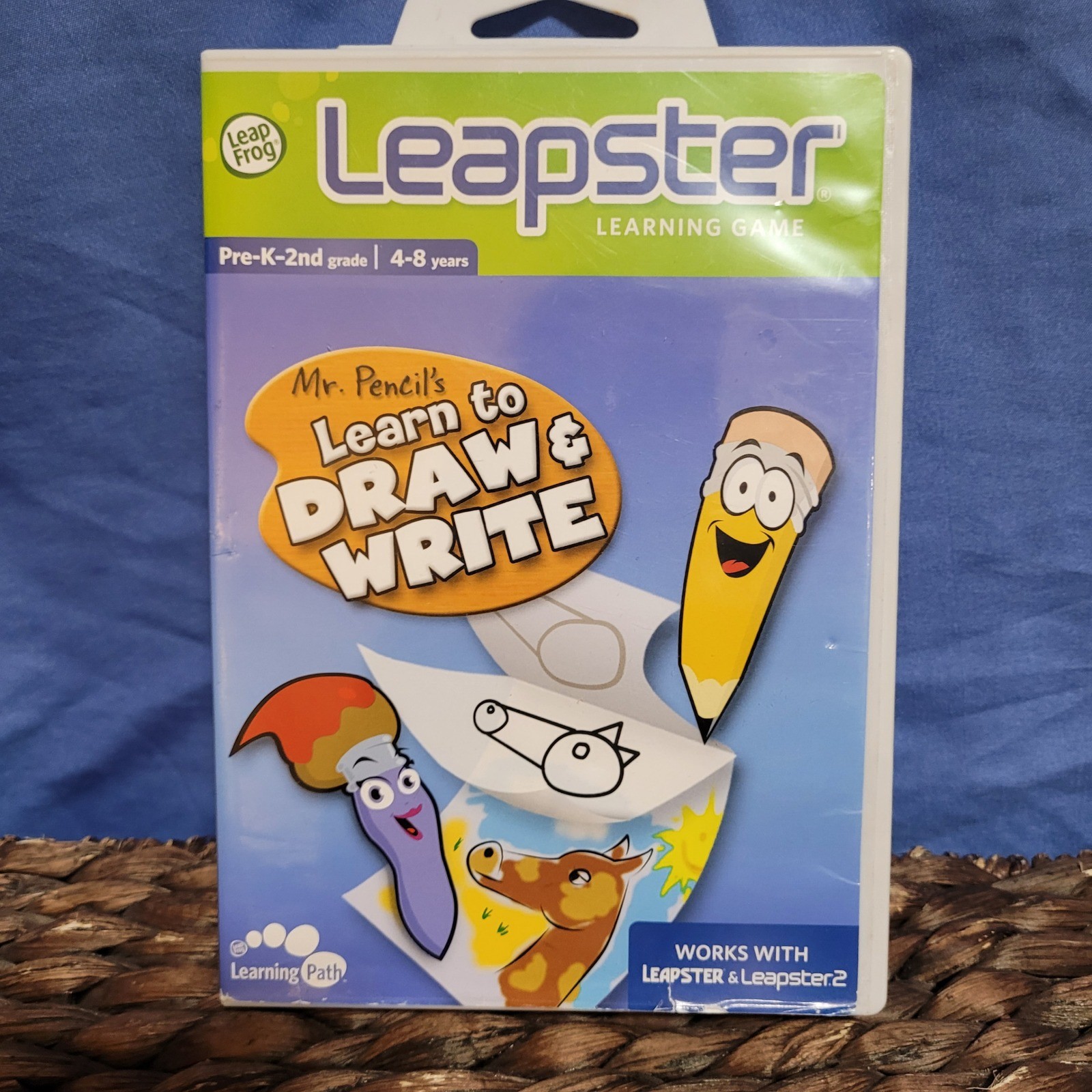 Leapster Learning Game Mr Pencils Learn to Draw Write Pre K 2nd Grade 4-8 Years