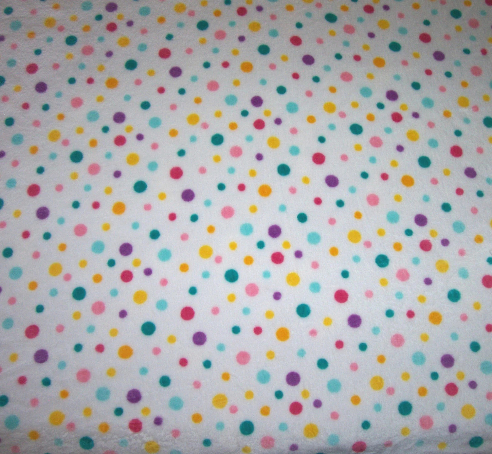 Joann's Magic Moon Polka Dots Fleece Fabric 46 x 60 Lap Throw Craft