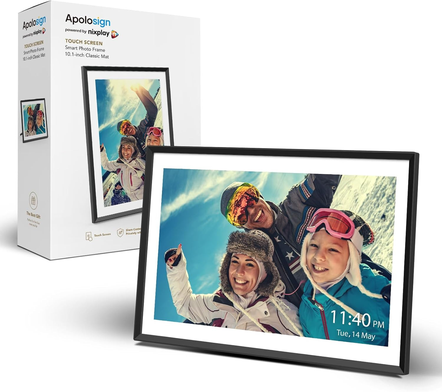 Digital Picture Frame Powered by Nixplay 10.1", Share Photos/Videos via Nixplay 