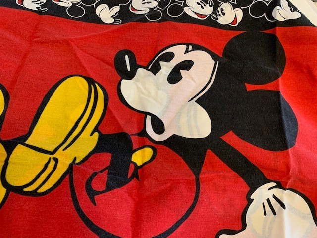 Mickey Mouse  Vintage 90s Disney Double Sided Pillow Case Standard