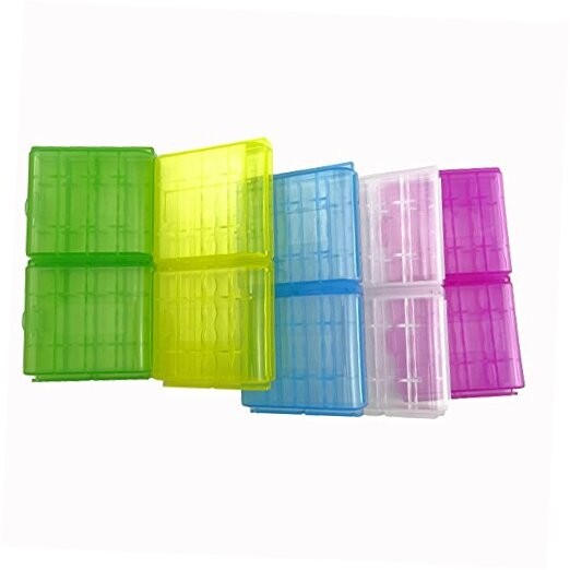 Honbay 10 PCS Battery Storage Case/Box/Organizer/Holder for AA/AAA 4 Cell 