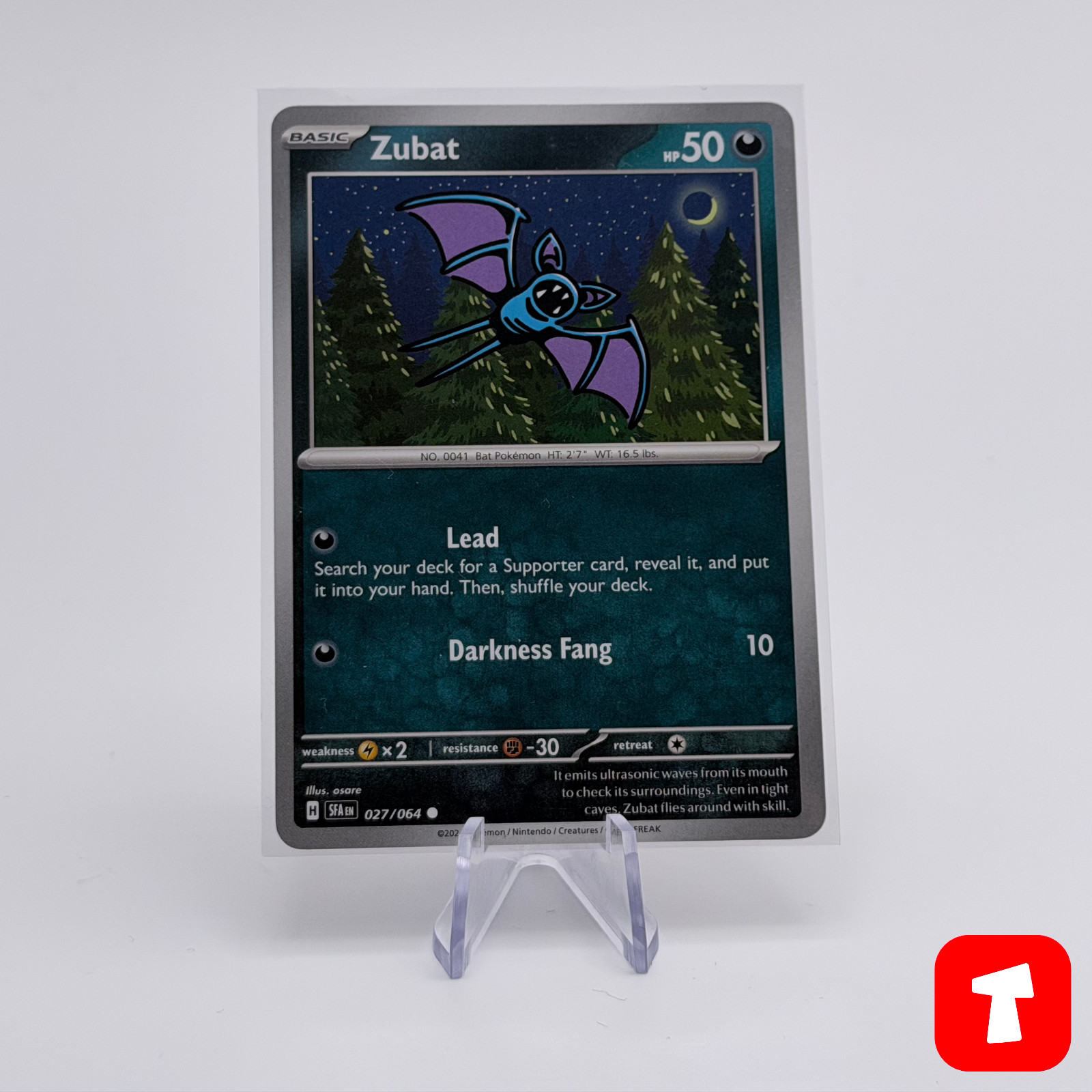 027/064 Zubat - Common Card - Shrouded Fable - Pokemon TCG