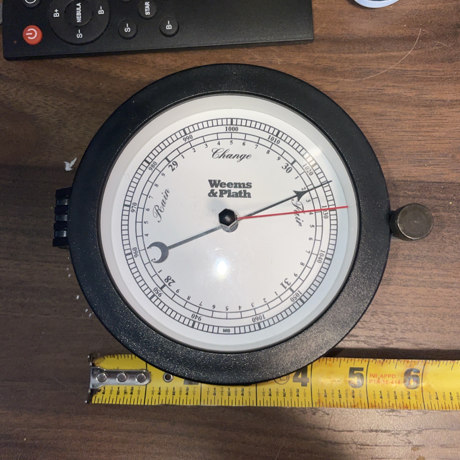 Weems & Plath 150700 Bluewater Barometer Black