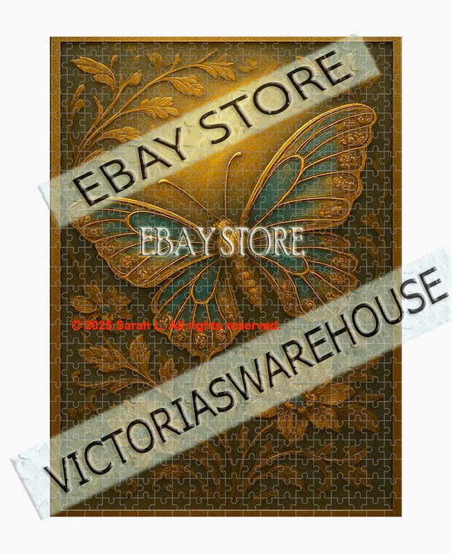 500 piece jigsaw puzzle Steampunk butterfly botanical theme