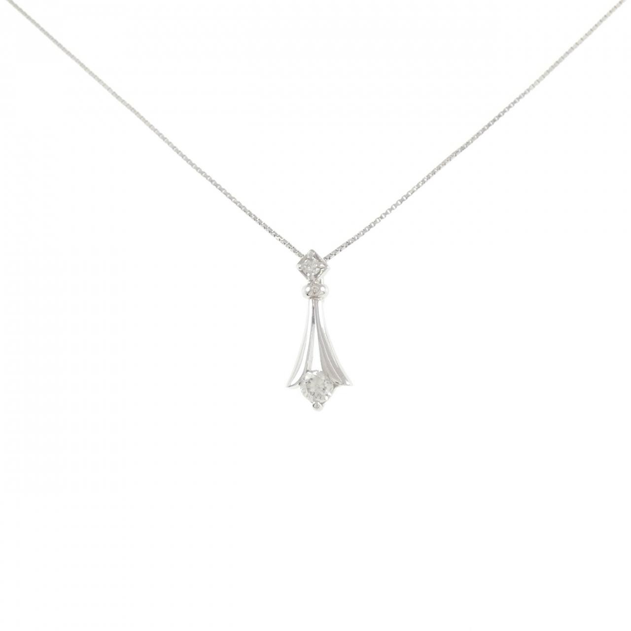 Authentic PT900/PT850 Diamond Necklace 0.20CT #260-006-379-7374