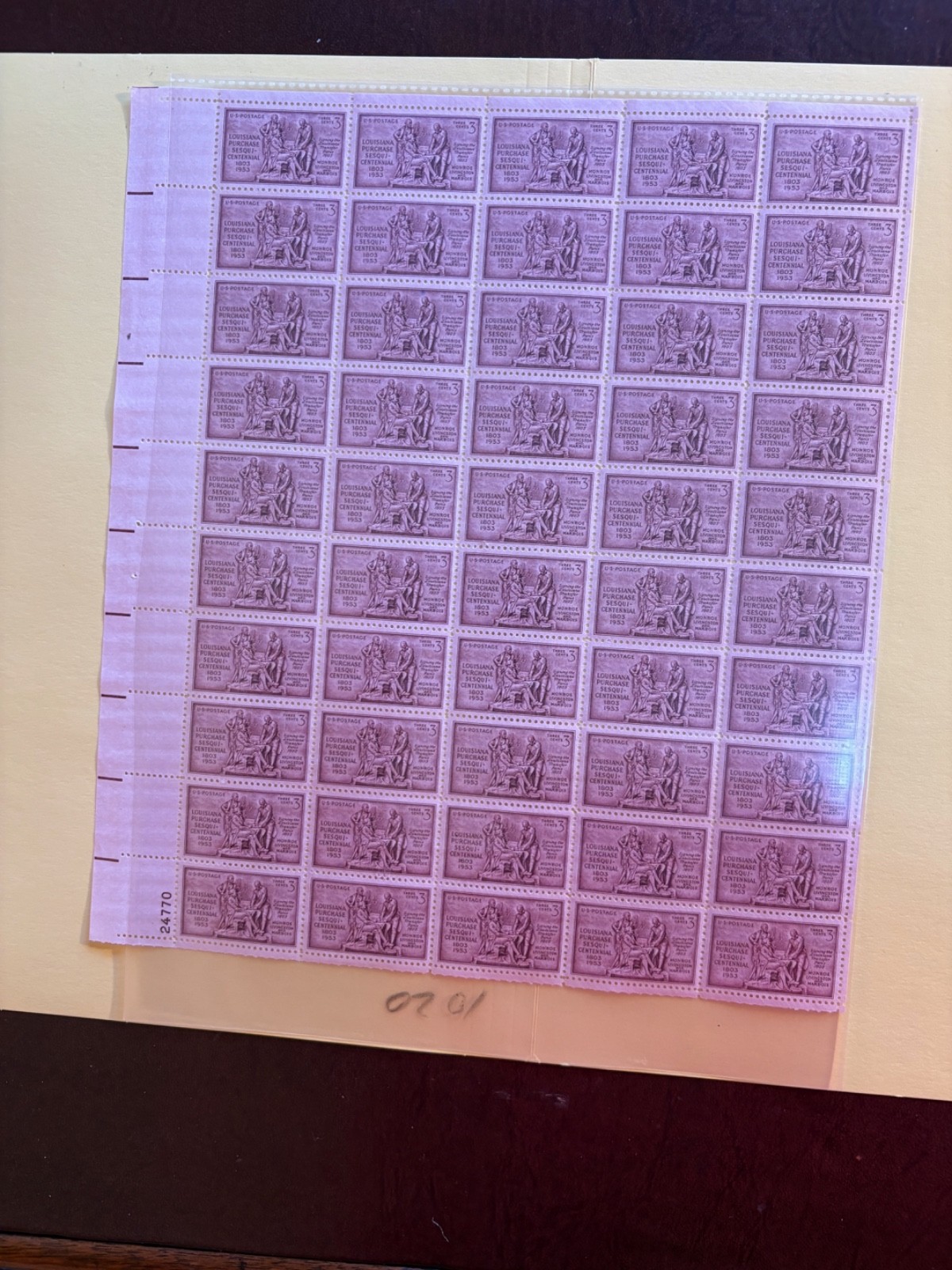US Stamp sheet - 1020 - Louisiana Purchase - see flex rate shipping bel ow!
